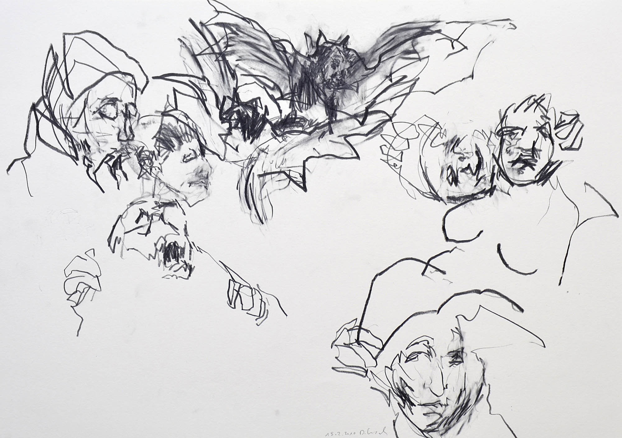 Caprichos (nach Goya), 18. 2. 2010, Graphit auf Papier, 42 x 60 cm