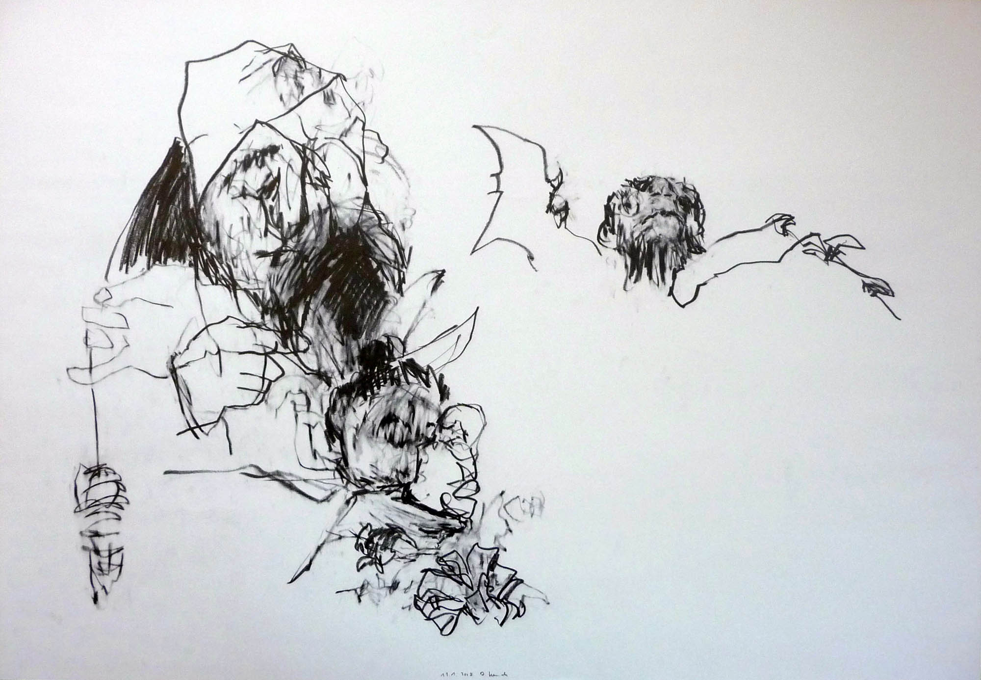 Caprichos (nach Goya), 1. 11. 2005  Graphit auf Papier, 50 x 70 cm